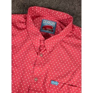 Dixxon Flannel Company The Milton Party Shirt Mens 5X Pink Polka Dots